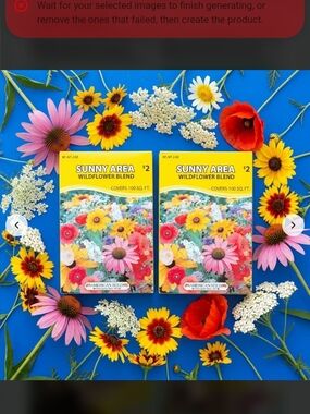Pact Sunny Area Wildflower Blend - Yellow Packaging with Multicolor Blooms